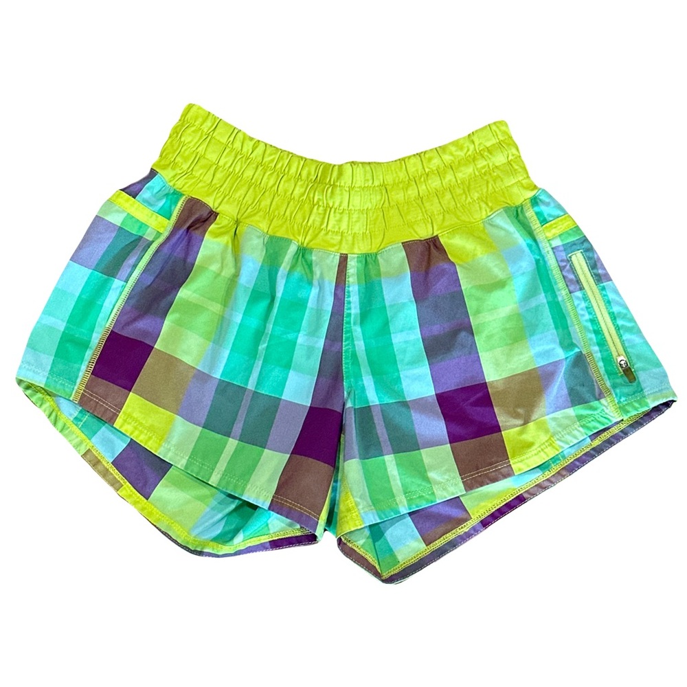 LULULEMON Tracker Shorts Foxy Lime Purple